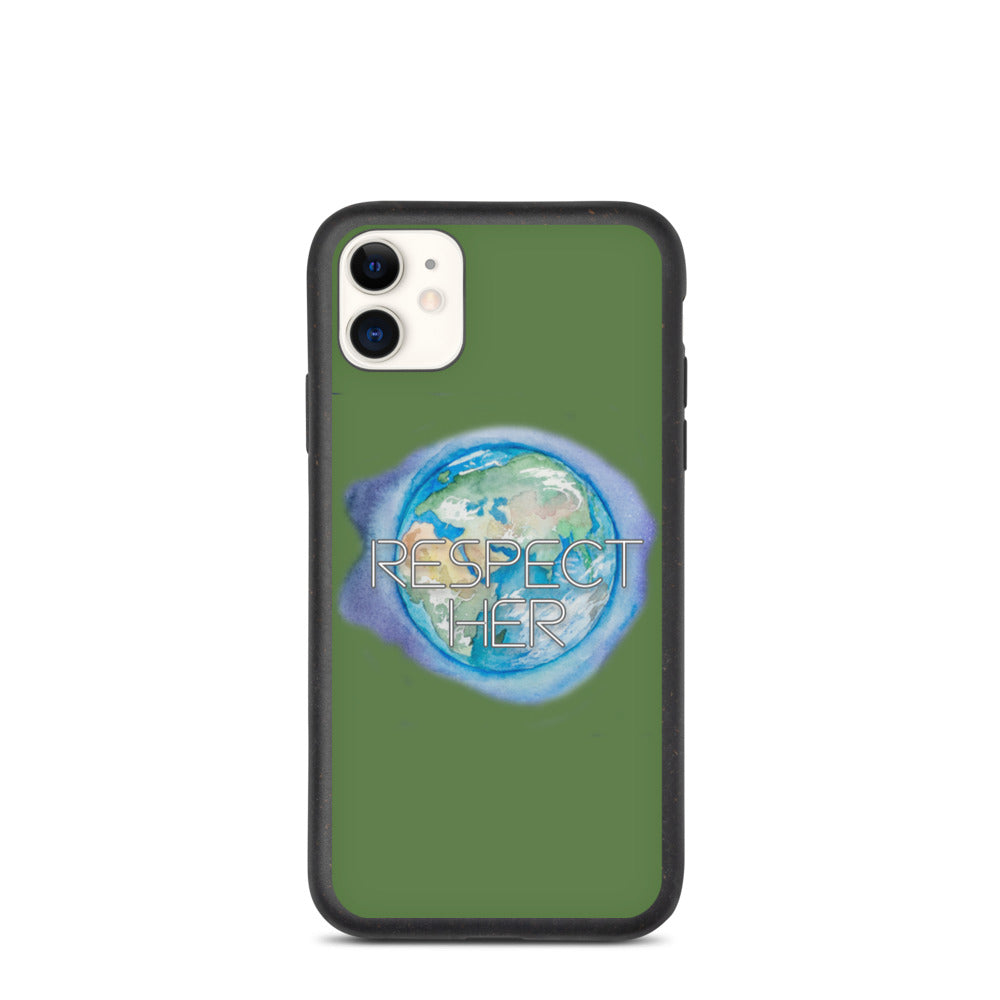 Respect Mother Earth Biodegradable iPhone Case